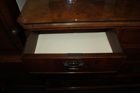 An 18th century walnut chest, W.3ft 3in.